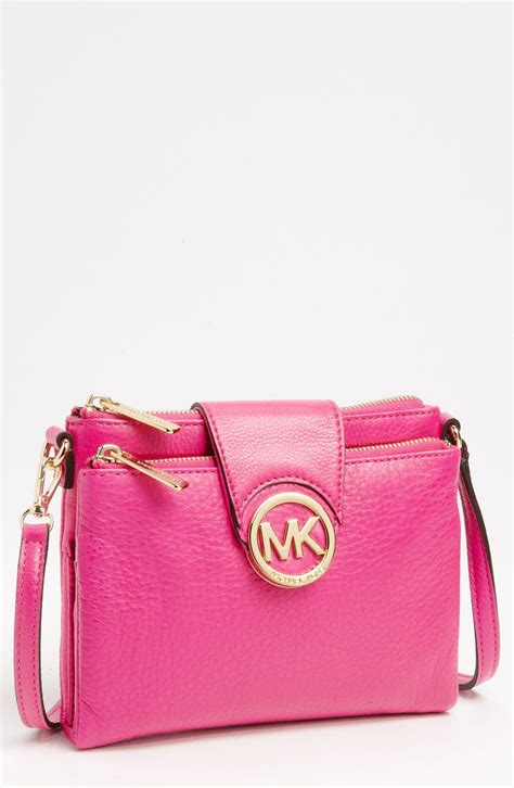 mk pink handbag|mk pink crossbody bags.